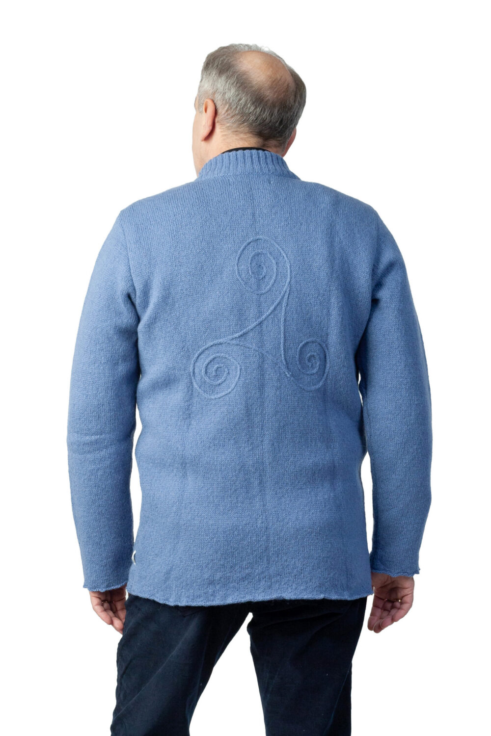 Wool cardigan with power symbols and pockets - Image 3