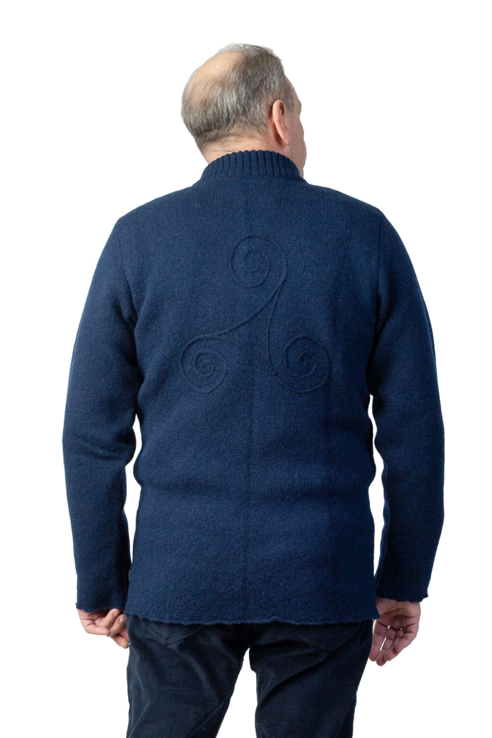 Wool cardigan with power symbols and pockets - Image 3