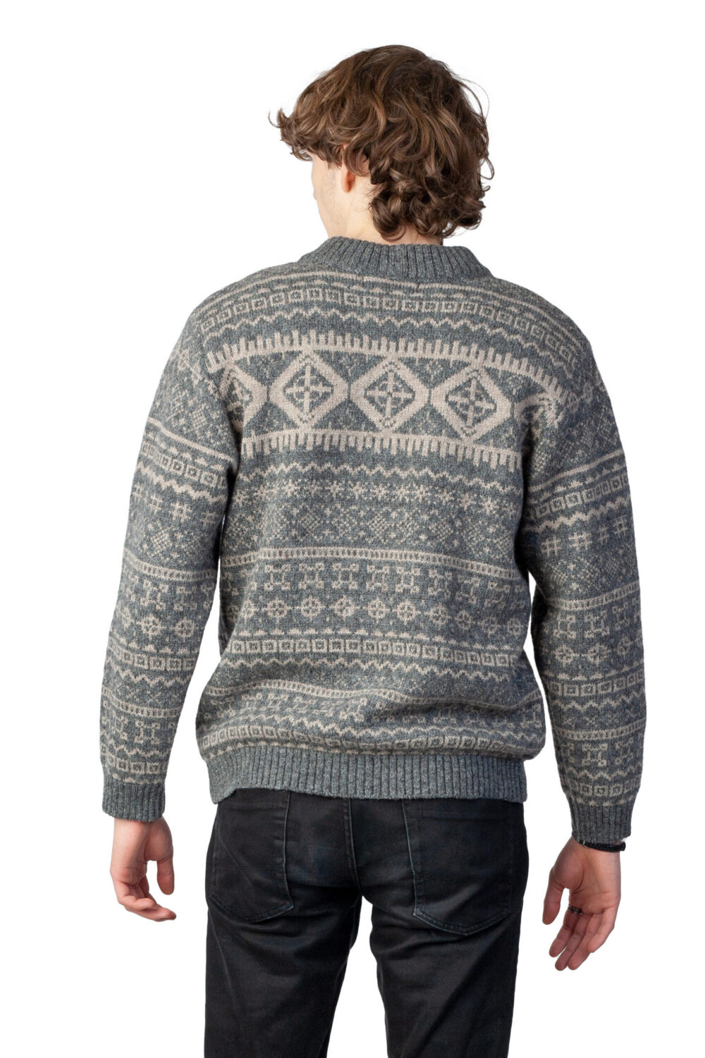 Wool turtleneck pullover with magical power symbols - Image 3