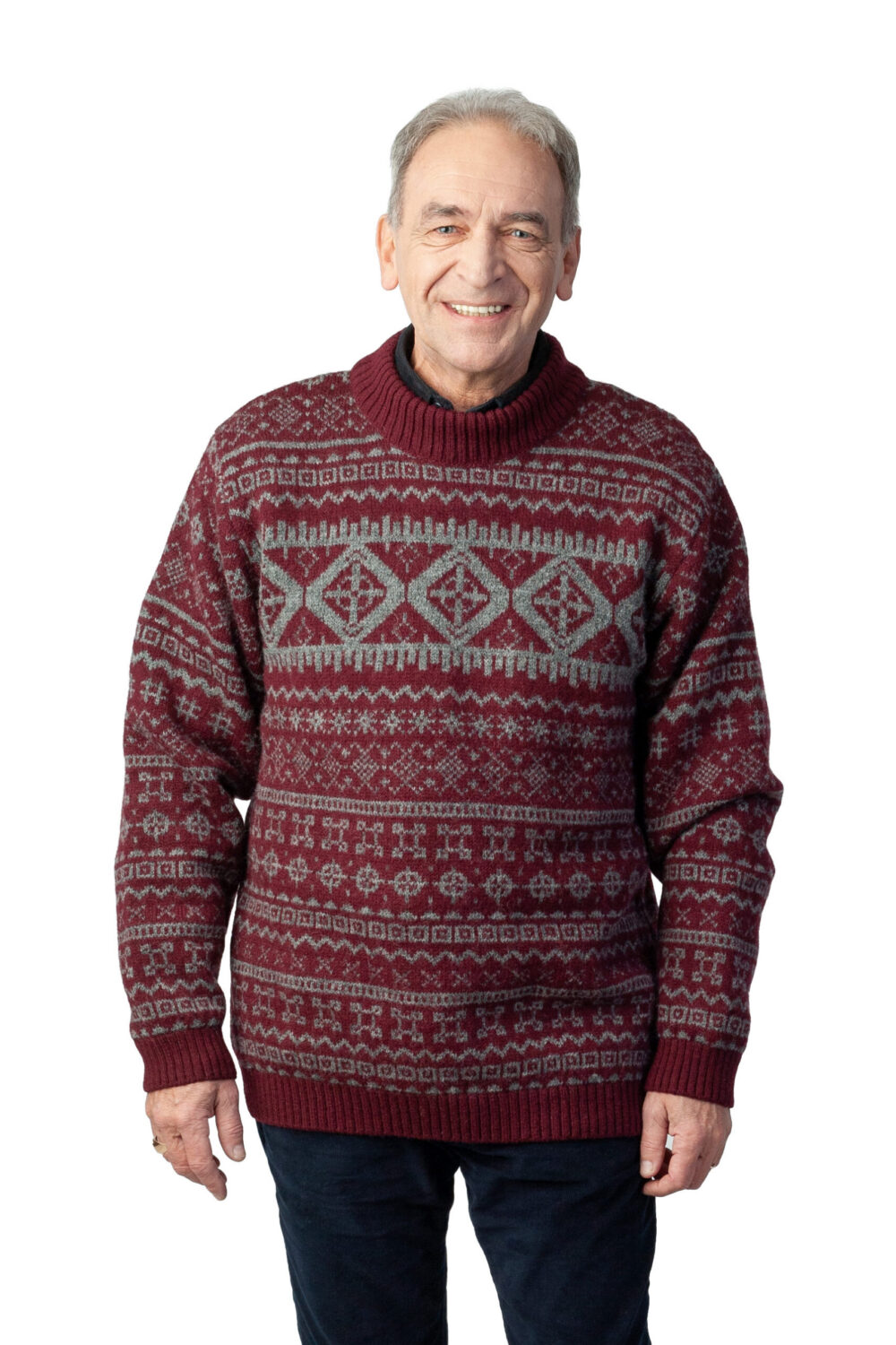 Wool turtleneck pullover with magical power symbols - Image 2