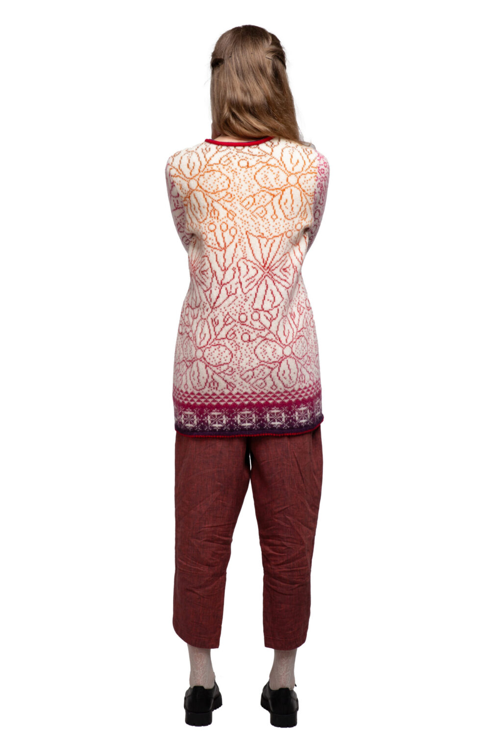 Wool cardigan with magical symbols and a zipper - Image 3