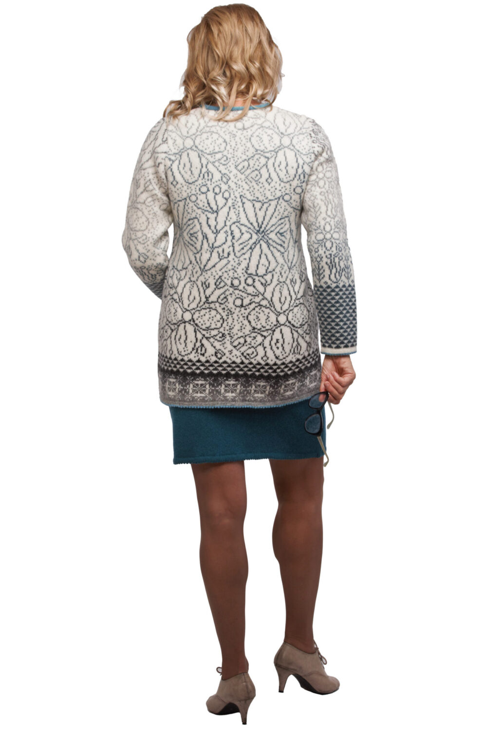 Wool cardigan with magical symbols and a zipper - Image 3