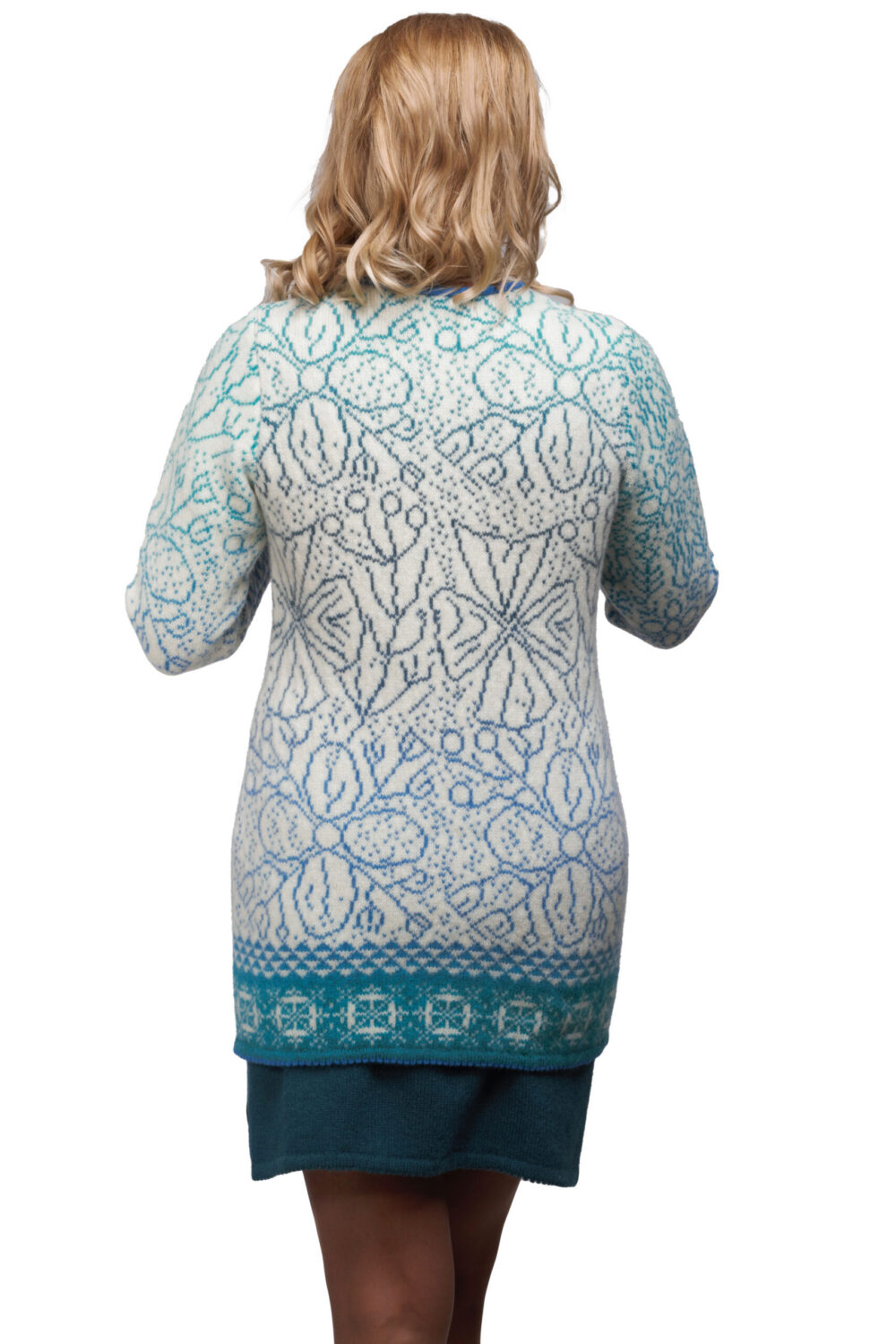 Wool cardigan with magical symbols and a zipper - Image 2