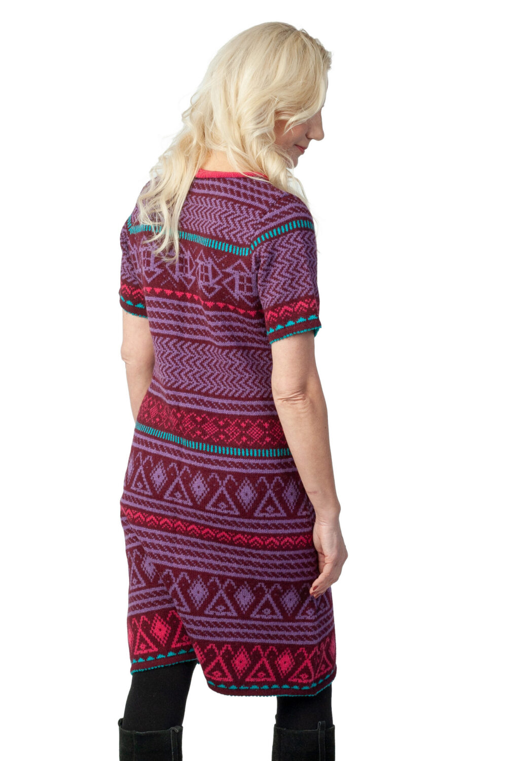 Wool dress with power patterns - Image 3