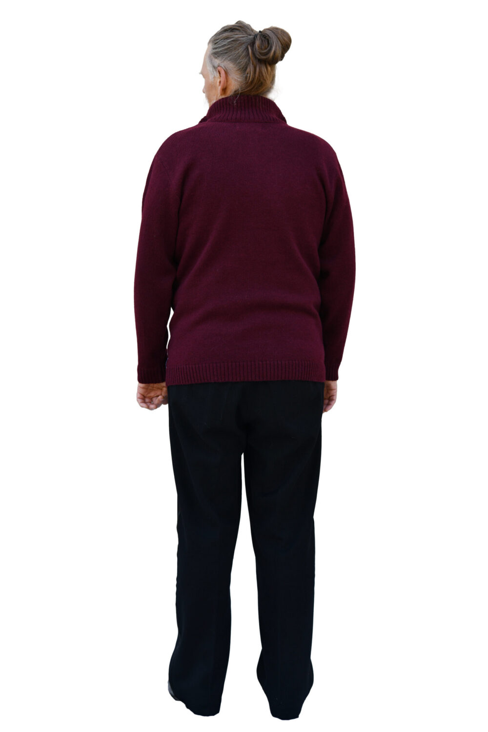 Wool pullover with a stand-up collar - Image 2