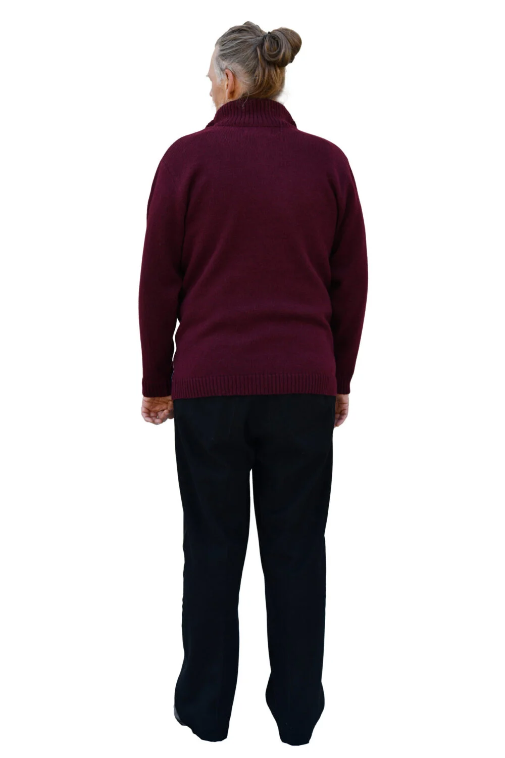 Uldsweater med opstående krave