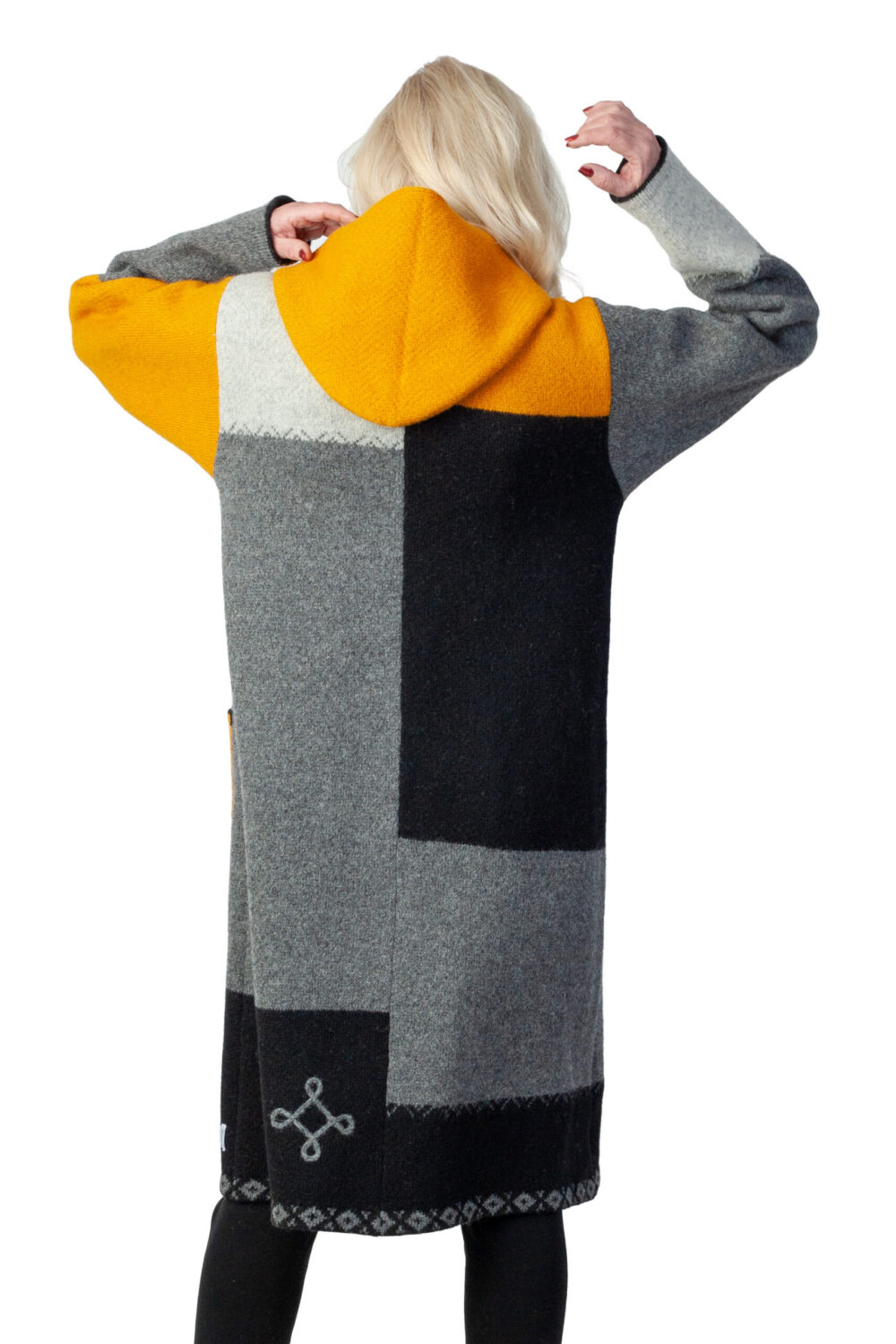 Long wool coat with hood - Image 2