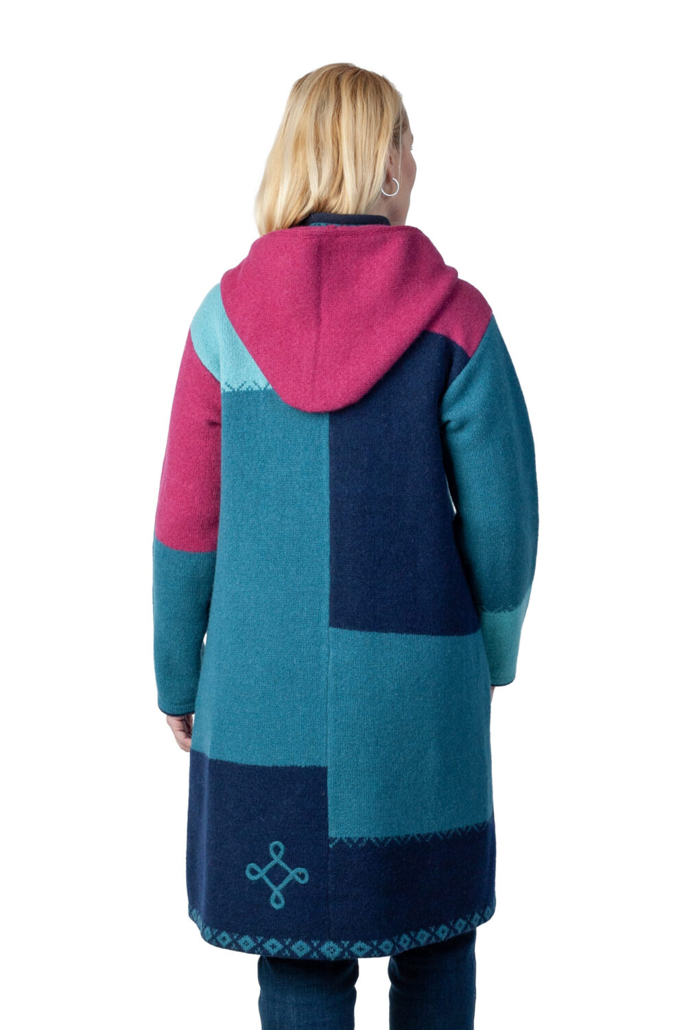 Long wool coat with hood - Image 3