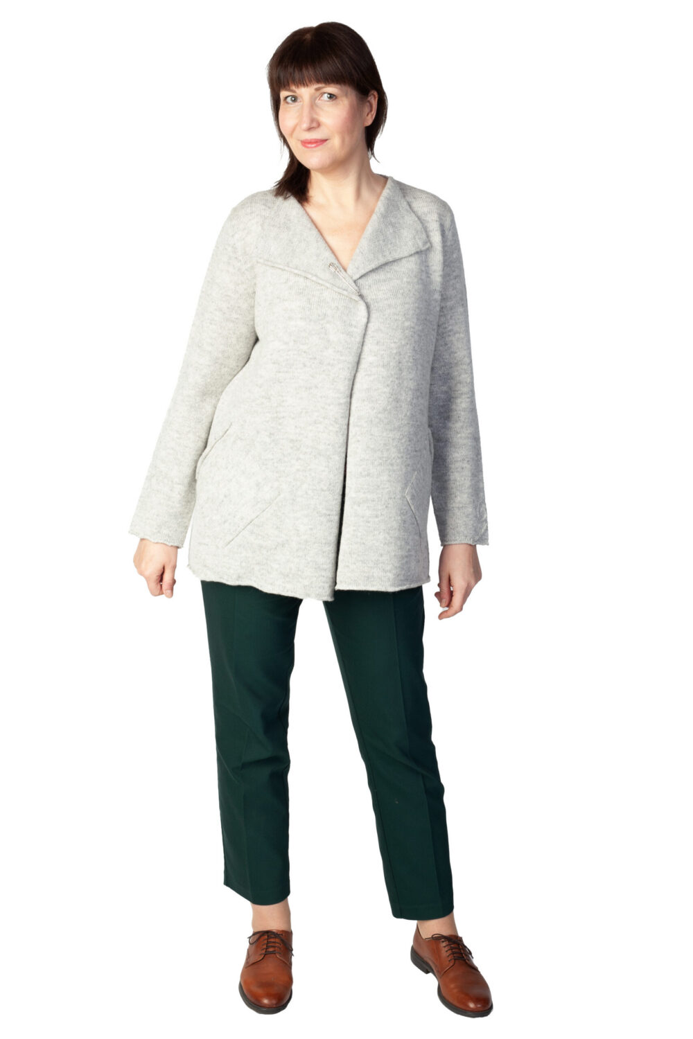 t-650-hh1-wool-wrap-cardigan-pockets-protective-patterns-front2-2.jpg Wool wrap cardigan with pockets and protective patterns - Image 1