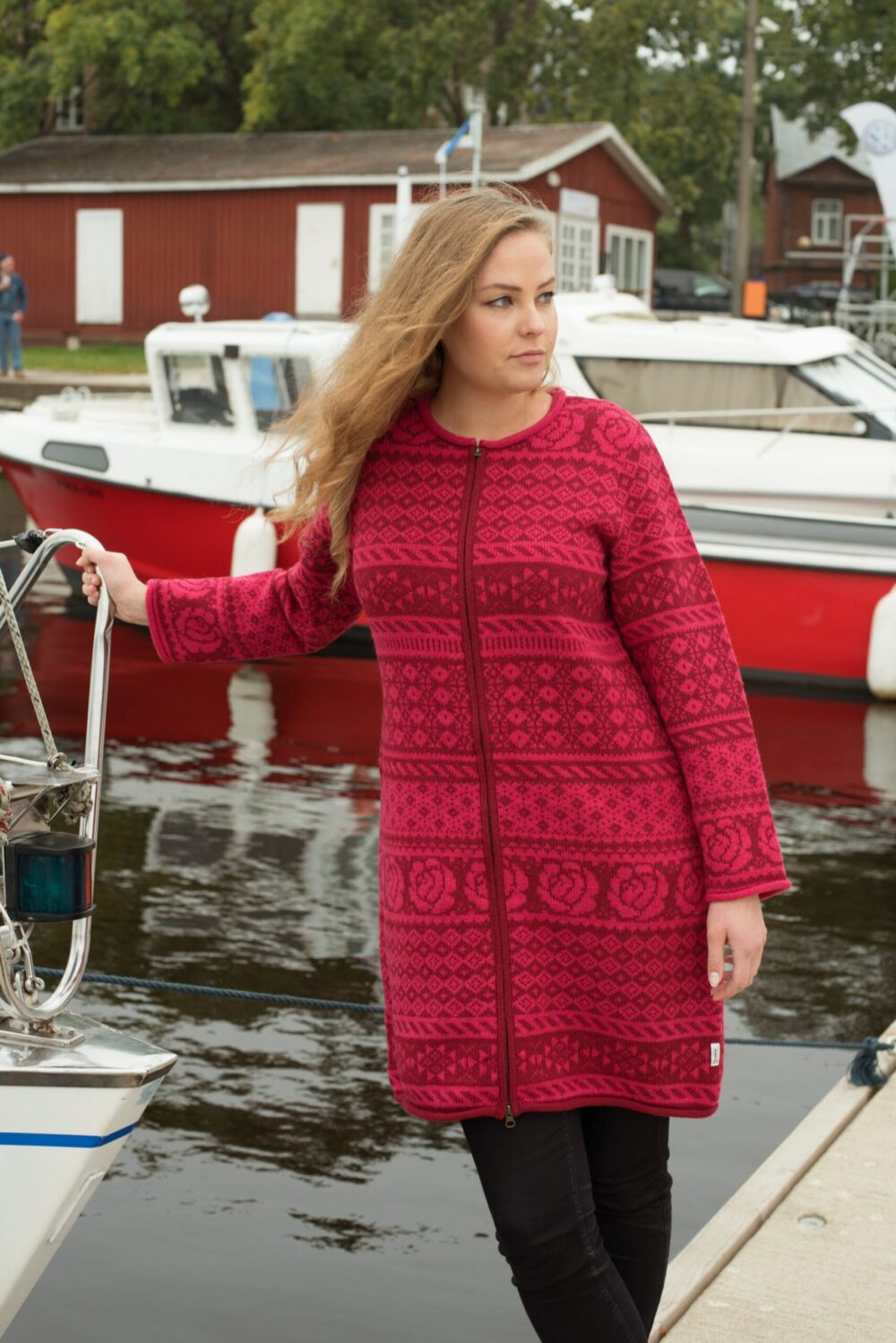 v-10-mm2-long-wool-cardigan-traditional-patterns-front-2.jpg Long wool cardigan with traditional patterns - Image 1