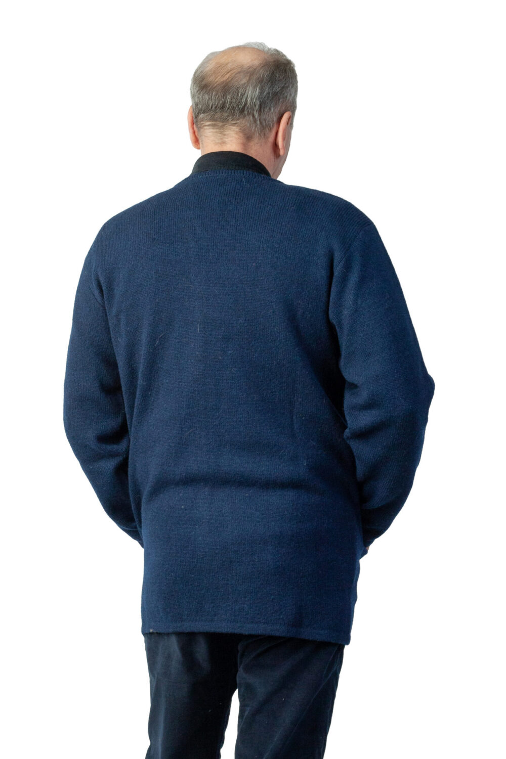 One-colour wool cardigan with pockets - Image 3