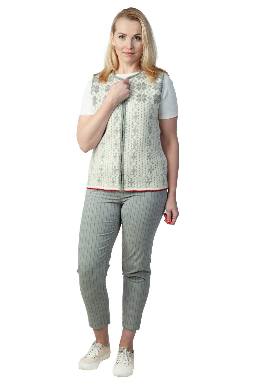 Wool vest with stars and zipper - Image 2
