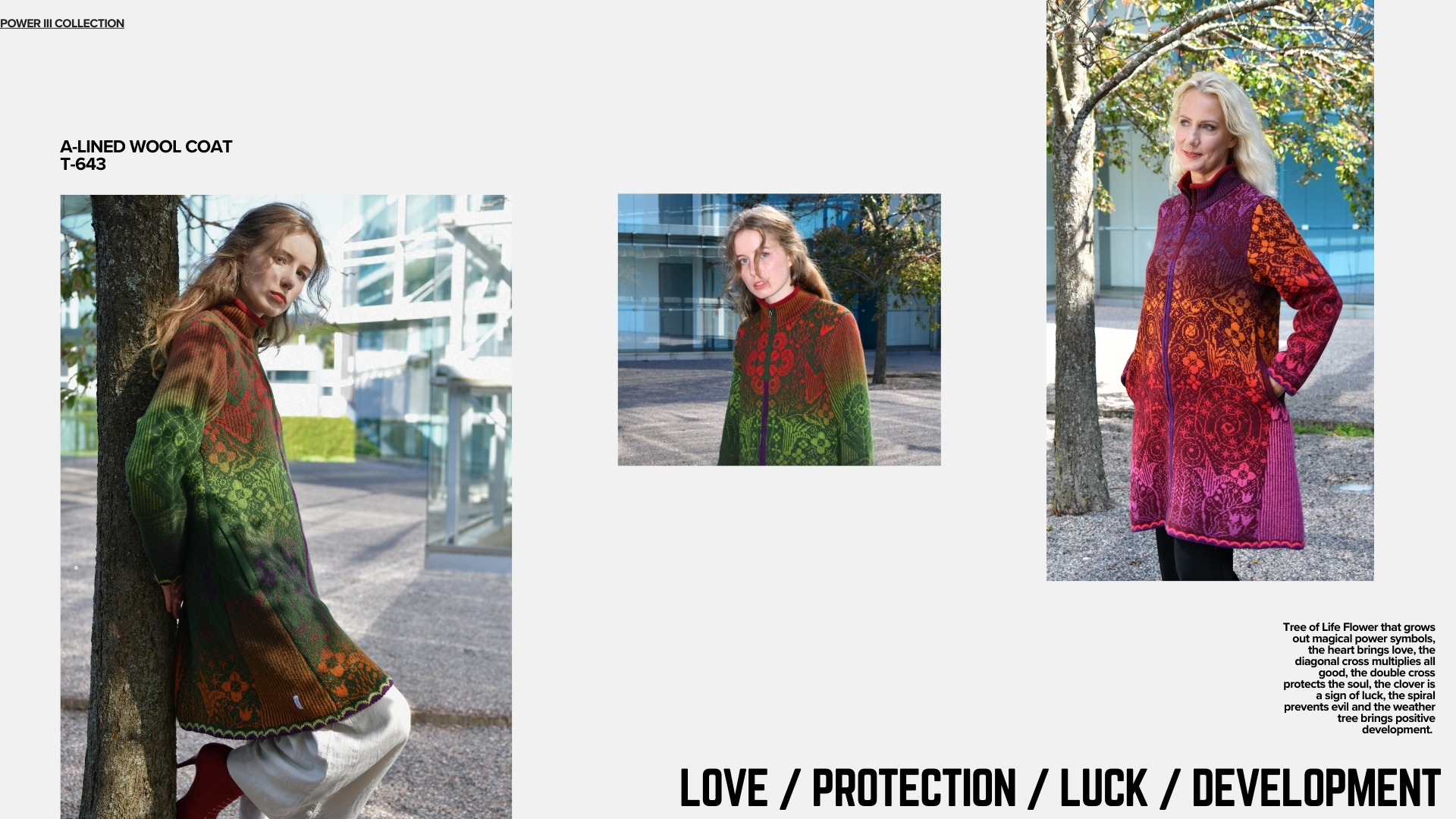 Kauni Design Wool Power Catalogue - models wearing gradient yarn wool cardigans