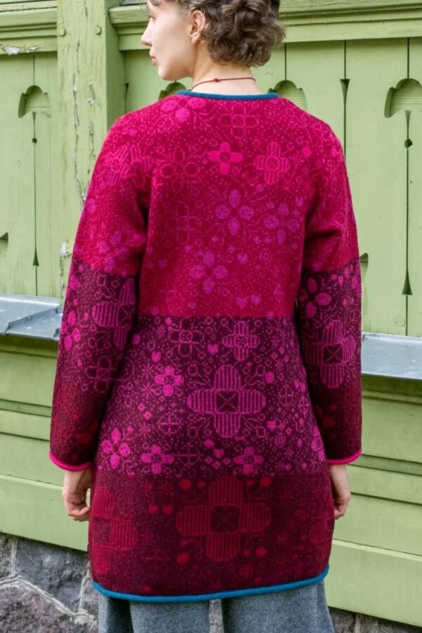 Long Cardigan with Power Flowers and Pockets – image 2