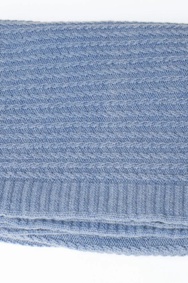 Villane pleed „Palmik” – hele denimsinine