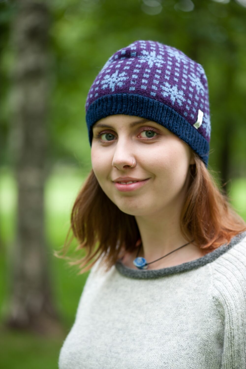 m-130-ll6-hat-with-dot-pattern-side Hat with a dot pattern - Image 1