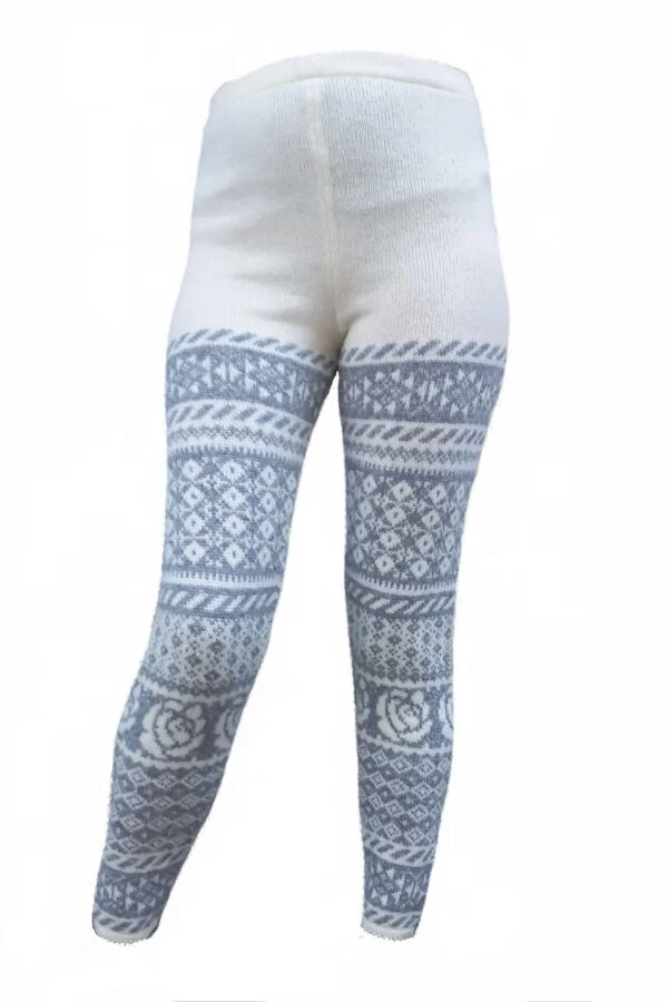 Merino wool leggings with Estonian patterns
