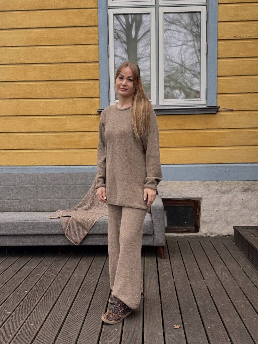 brown loungewear set Merino lounge set - Image 1