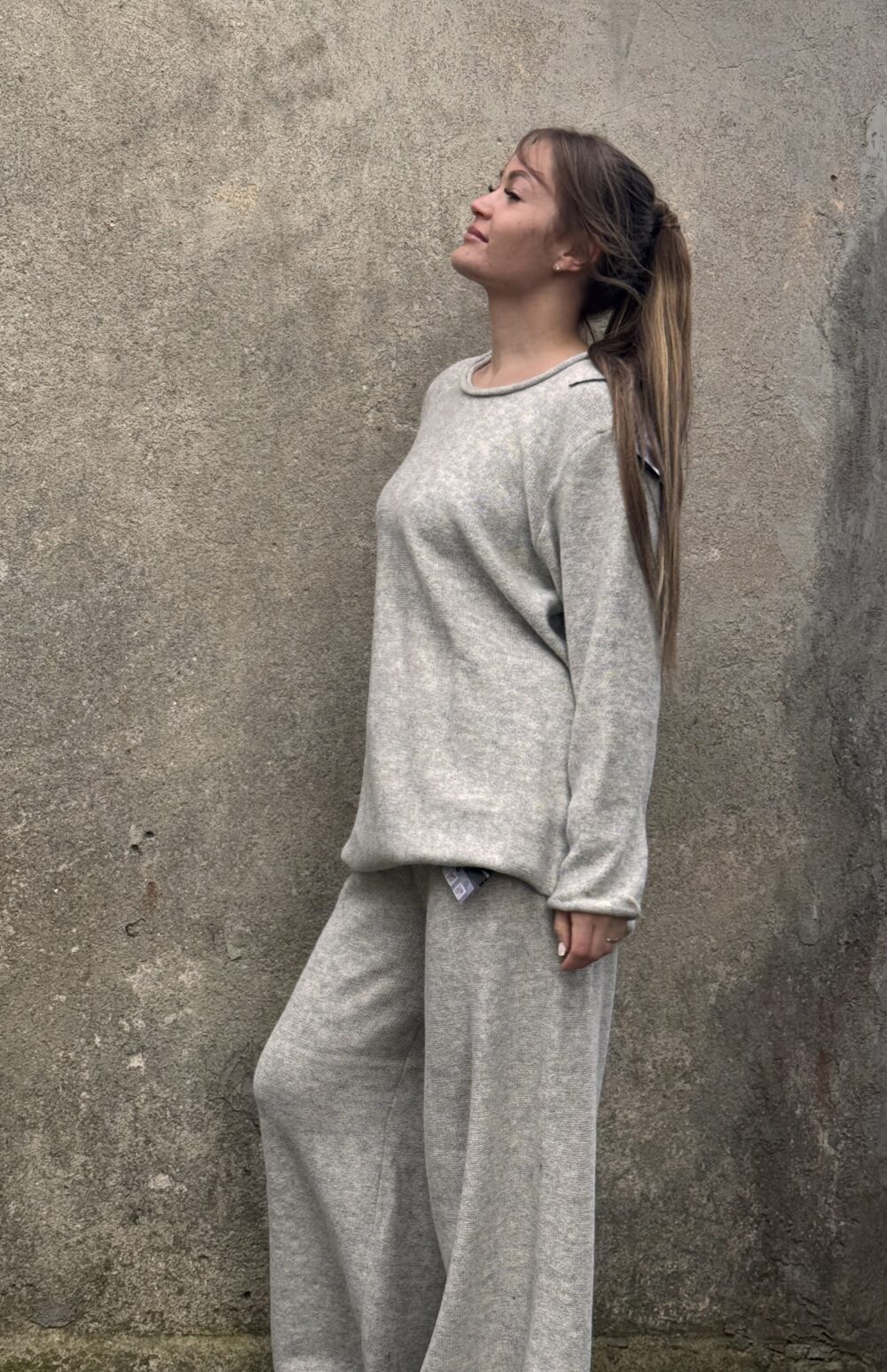 grey loungewear Merino lounge set - Image 1
