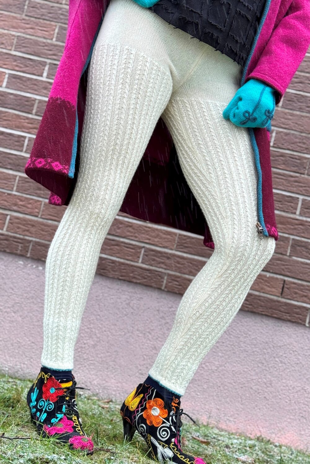 Cable-knit leggings - Image 2