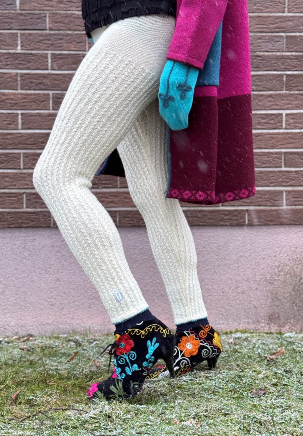 Cable-knit leggings - Image 1