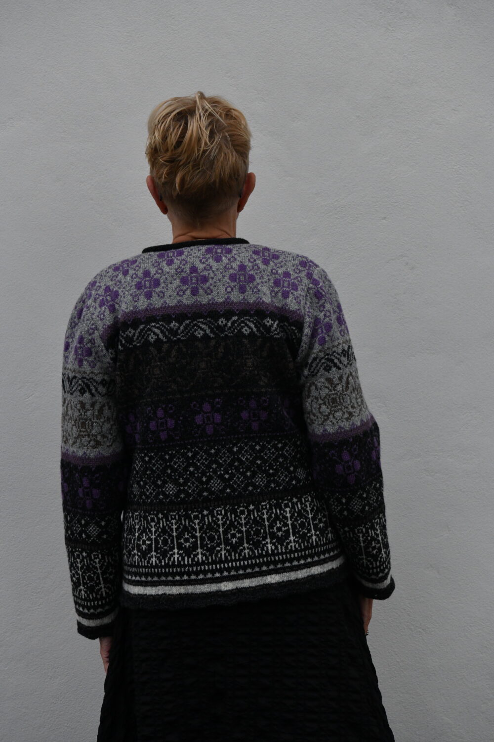 The Lucky Symbols Cardigan – Women's Patterned Short Cardigan - Image 3